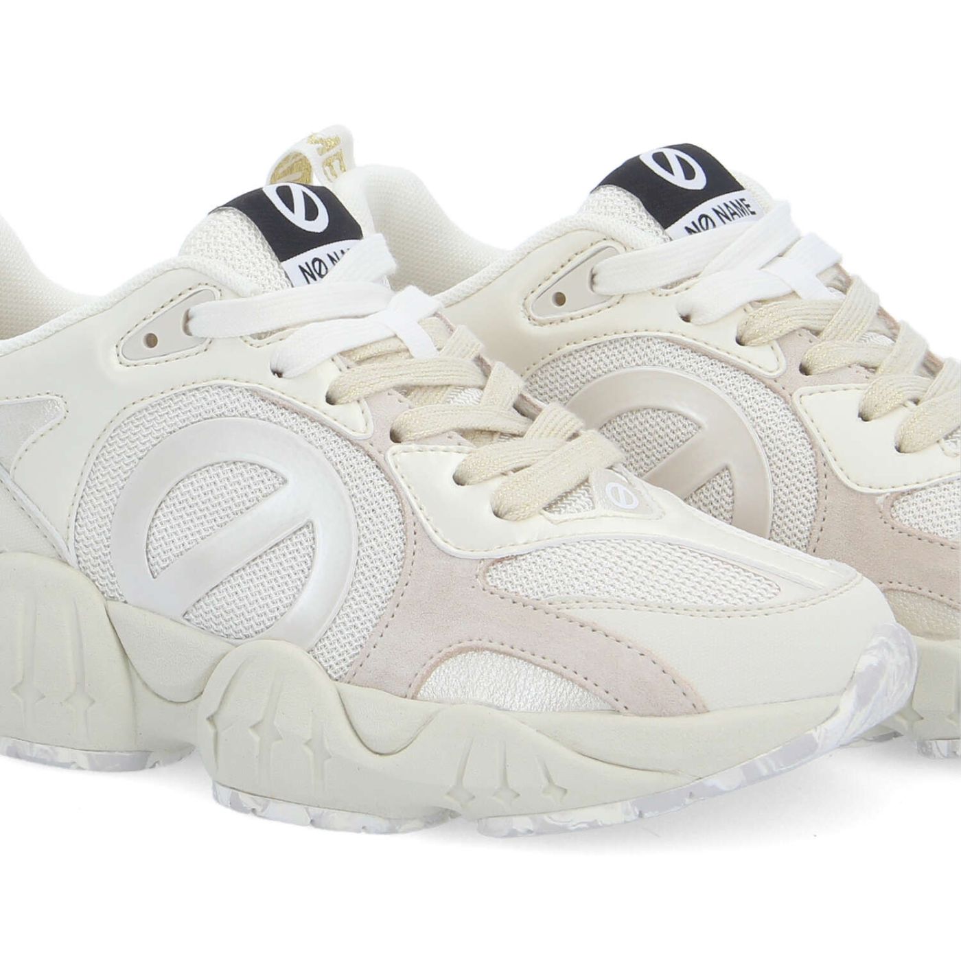 KRAZEE RUNNER W - KNIT/STAMP/NACR - OFF WHITE/PALE GREY